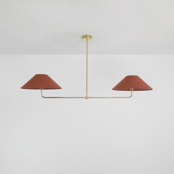 T-Bar Chandelier - Wide Angle Linen