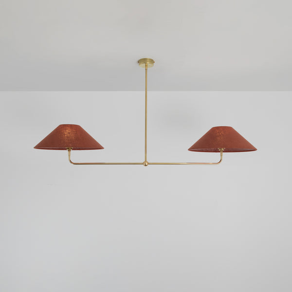 T-Bar Chandelier - Wide Angle Linen