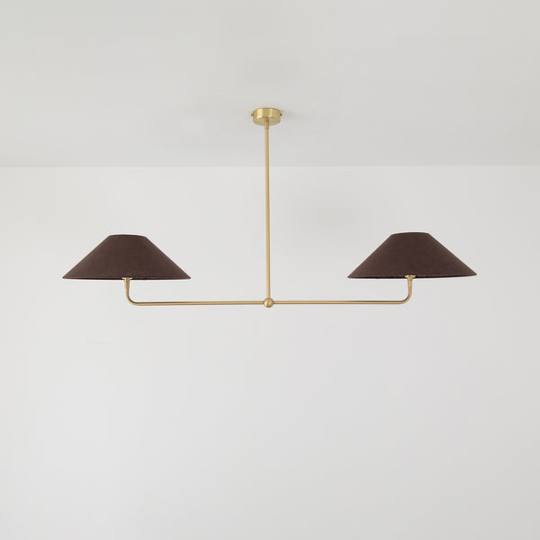 T-Bar Chandelier - Wide Angle Linen