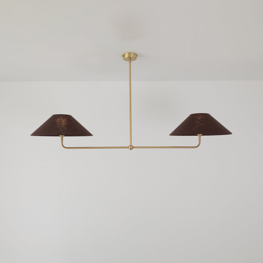 T-Bar Chandelier - Wide Angle Linen