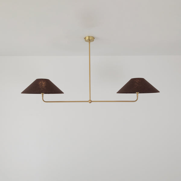 T-Bar Chandelier - Wide Angle Linen