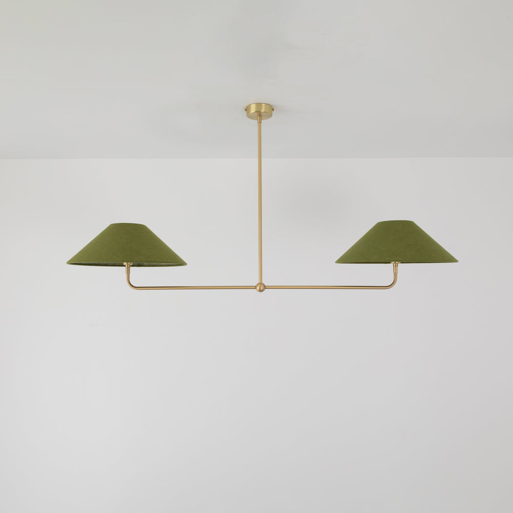 T-Bar Chandelier - Wide Angle Linen