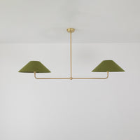 T-Bar Chandelier - Wide Angle Linen