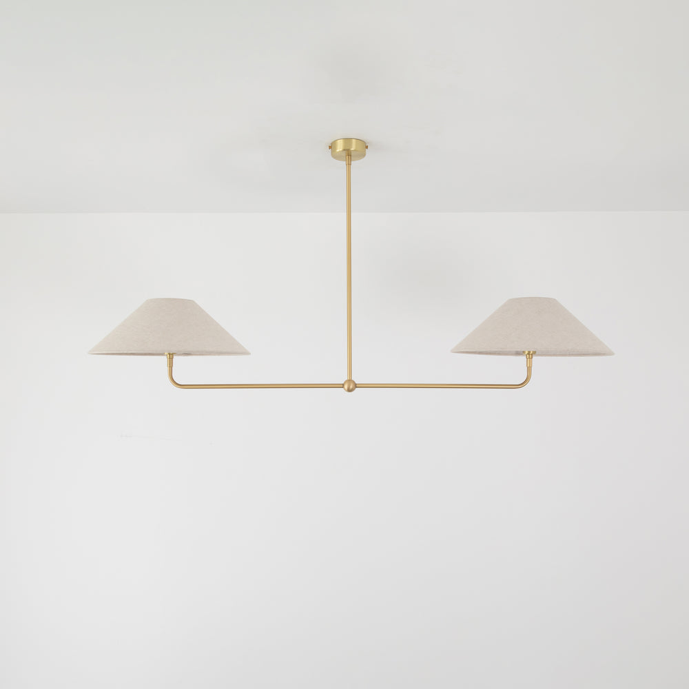 T-Bar Chandelier - Wide Angle Linen