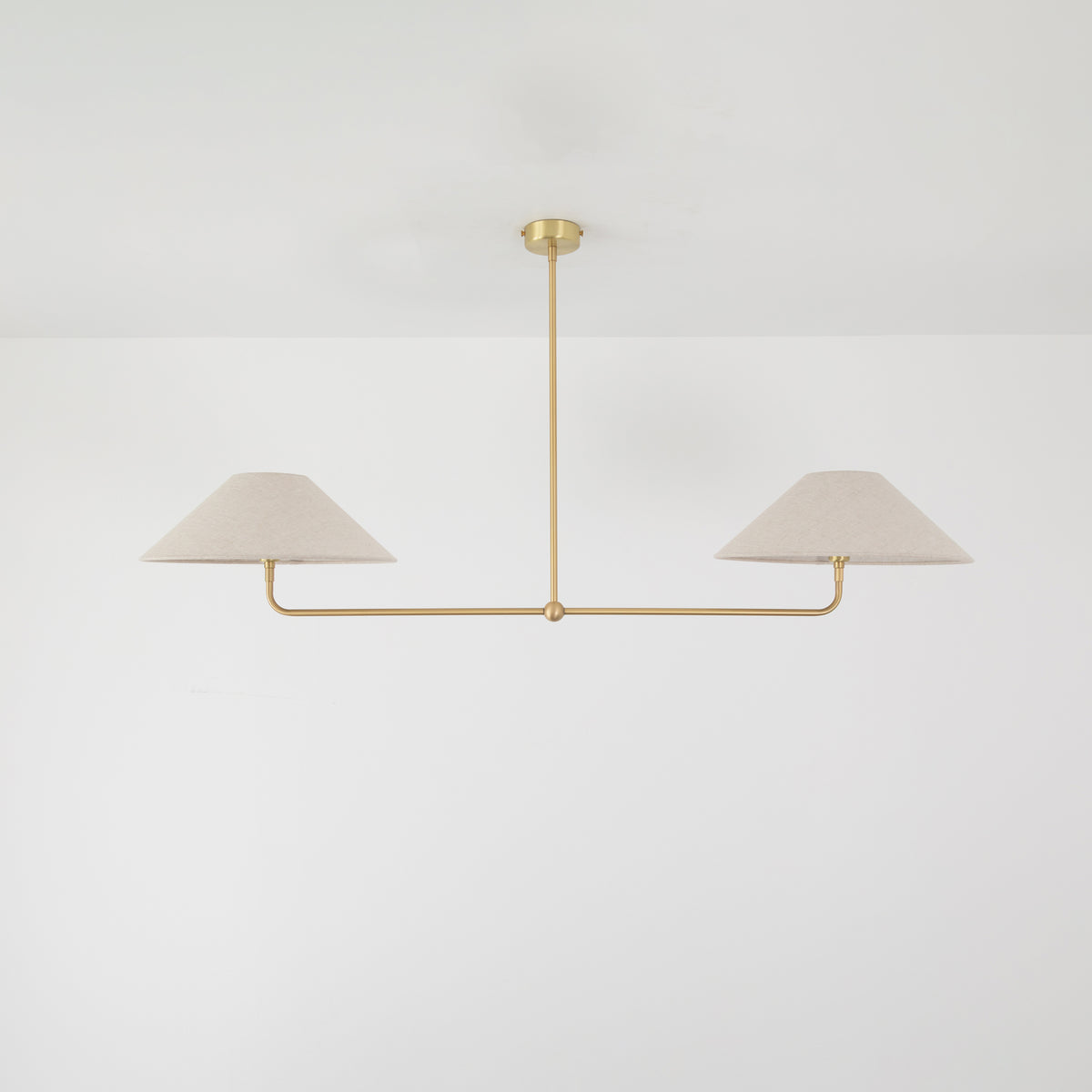 T-Bar Chandelier - Wide Angle Linen