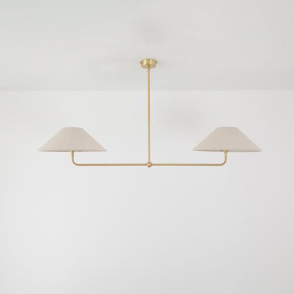 T-Bar Chandelier - Wide Angle Linen