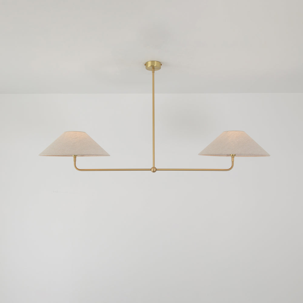 T-Bar Chandelier - Wide Angle Linen
