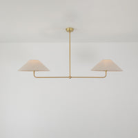 T-Bar Chandelier - Wide Angle Linen