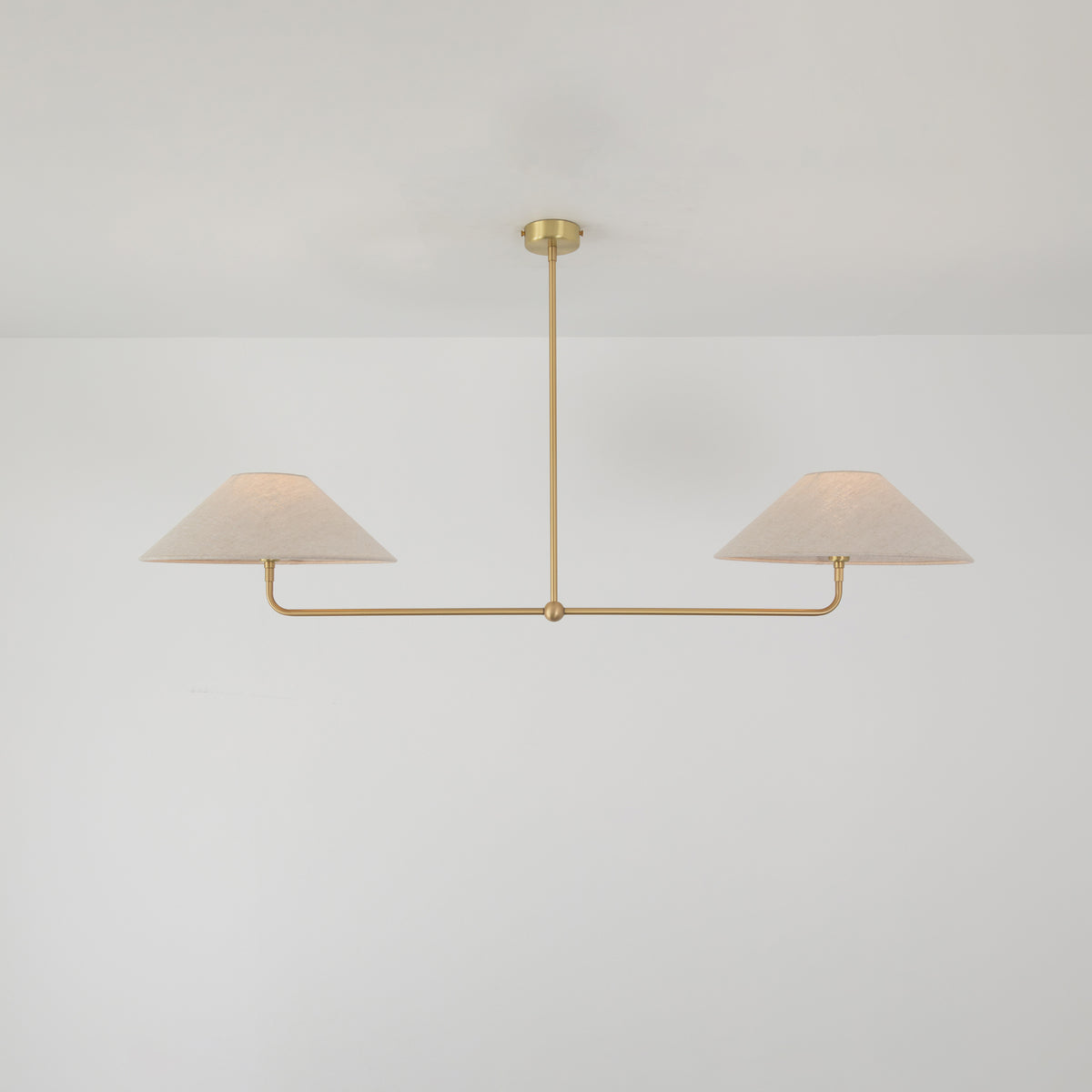 T-Bar Chandelier - Wide Angle Linen