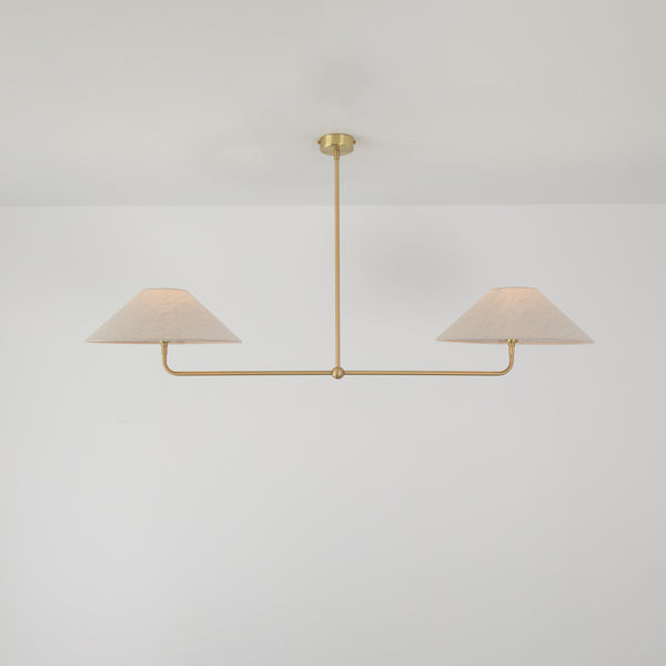 T-Bar Chandelier - Wide Angle Linen