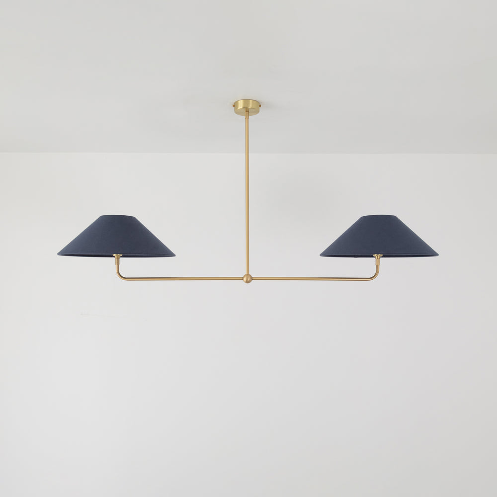 T-Bar Chandelier - Wide Angle Linen