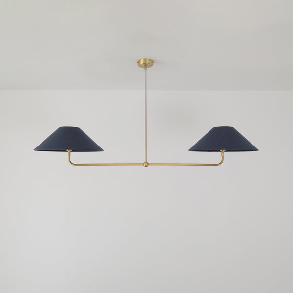 T-Bar Chandelier - Wide Angle Linen
