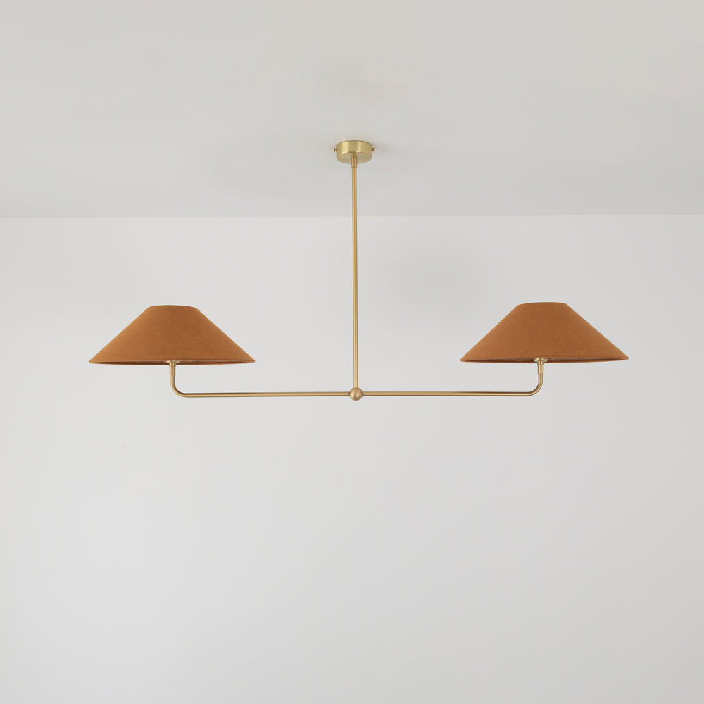 T-Bar Chandelier - Wide Angle Linen