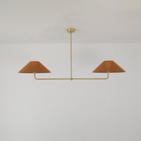 T-Bar Chandelier - Wide Angle Linen