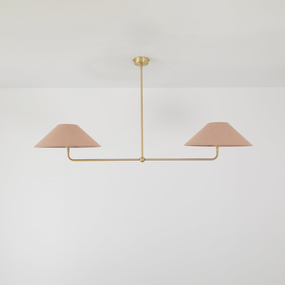 T-Bar Chandelier - Wide Angle Linen
