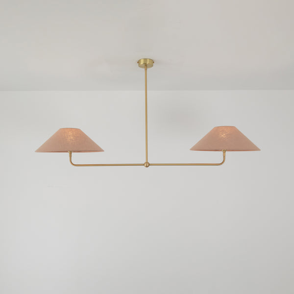 T-Bar Chandelier - Wide Angle Linen