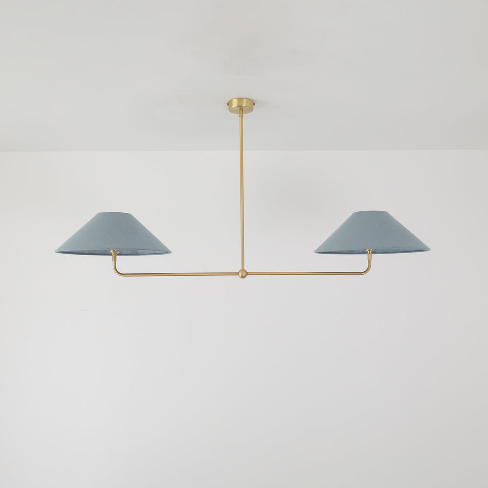 T-Bar Chandelier - Wide Angle Linen