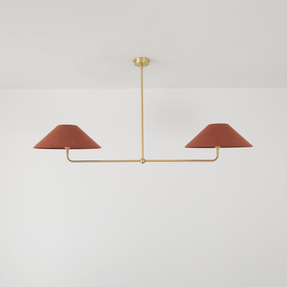 T-Bar Chandelier - Wide Angle Linen