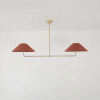 T-Bar Chandelier - Wide Angle Linen