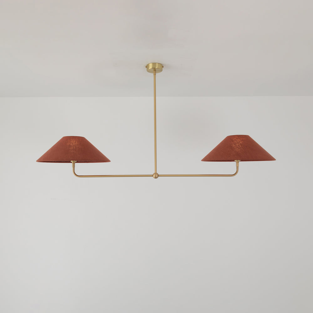 T-Bar Chandelier - Wide Angle Linen