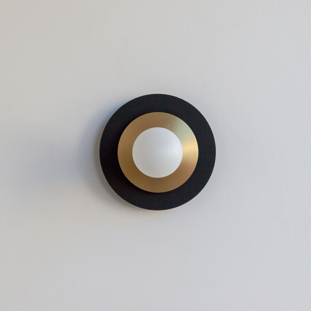 "Aureole" Wall Light - Black & Brass