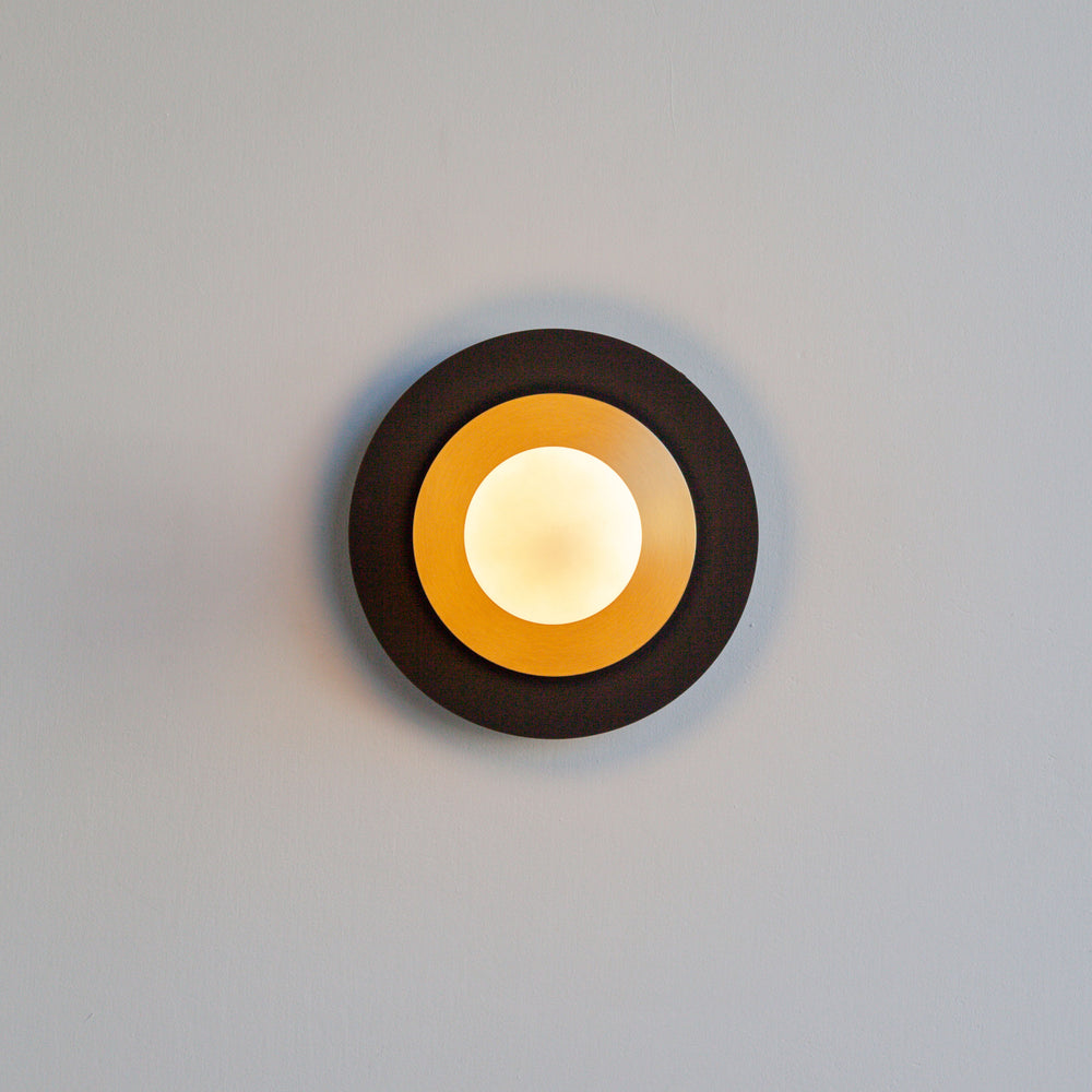 "Aureole" Wall Light - Black & Brass