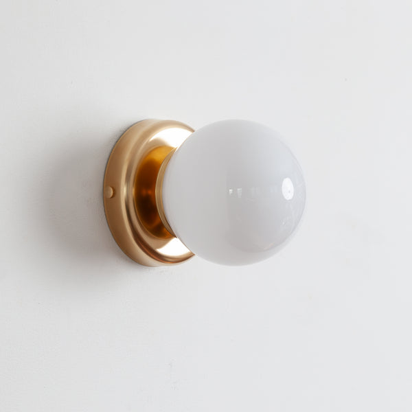 Opal Glass Flush Wall Light