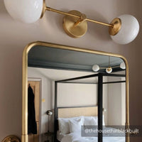 Opal Glass Double Arm Wall Light