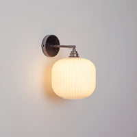 Opal Reeded Glass Wall Light