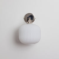 Opal Reeded Glass Wall Light