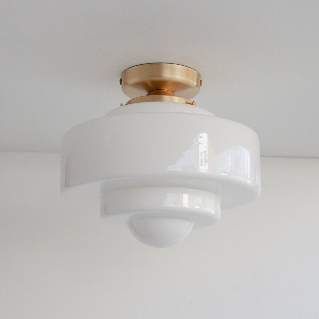 "Atlas" Opal Glass Flush Ceiling Light