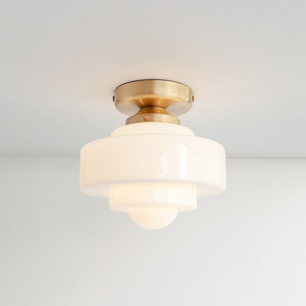 "Atlas" Flush Ceiling Light - Opal Glass