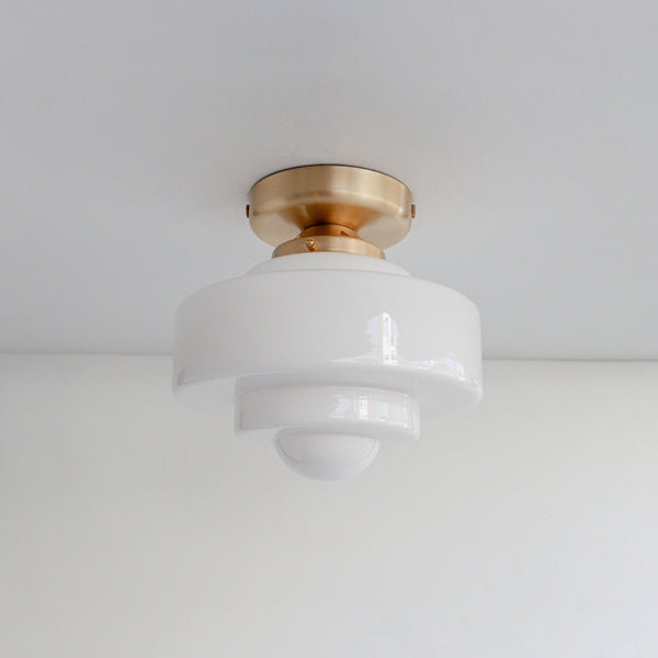 "Atlas" Flush Ceiling Light - Opal Glass