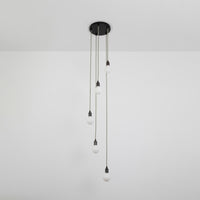 Five Drop Pendant - Bare Bulb