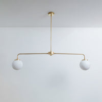 "Diner" T-Bar Opal Glass Chandelier