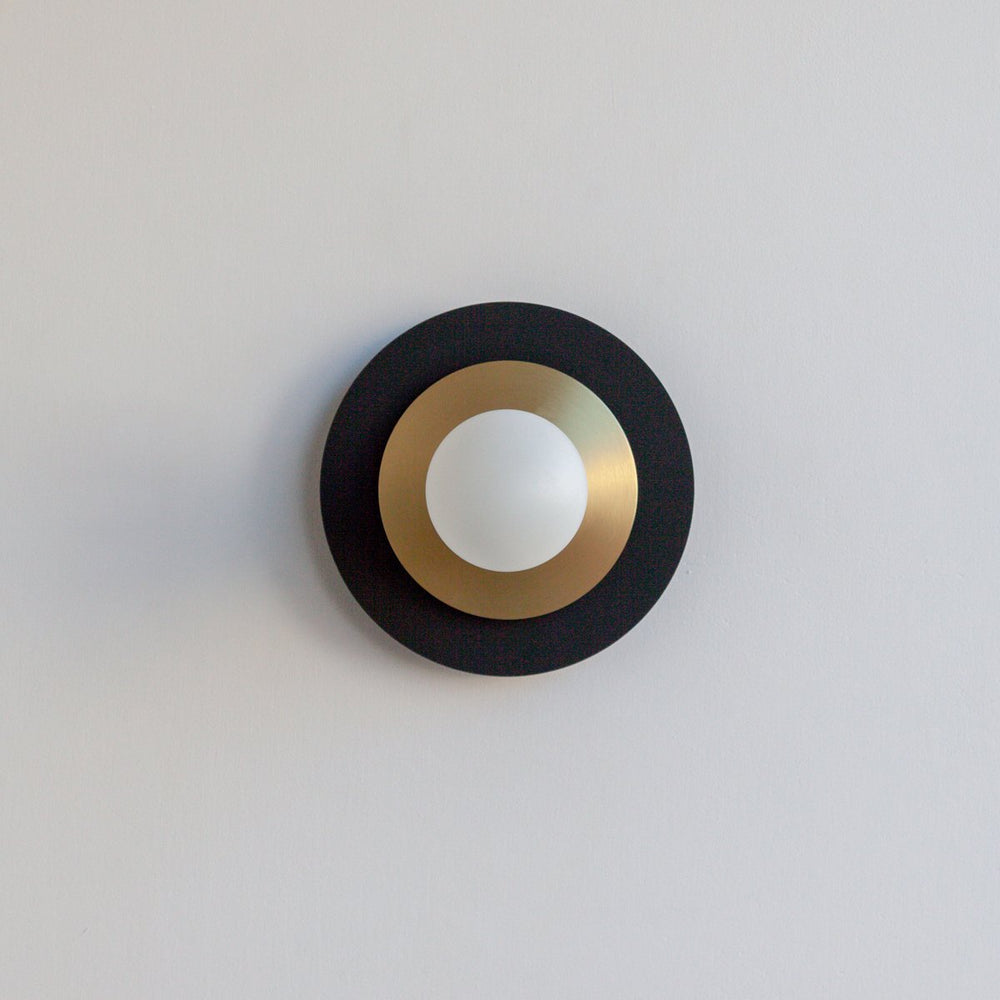 "Aureole" Wall Light - Black with Brass - (Outlet)