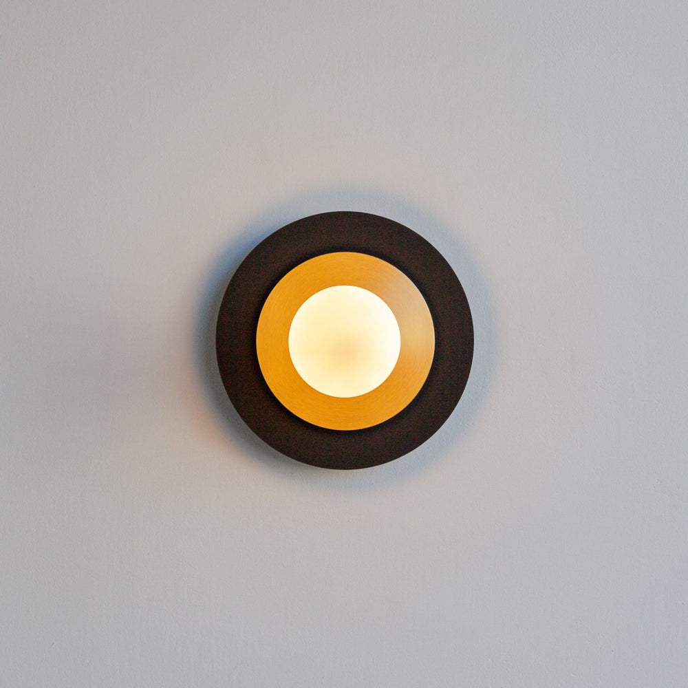 "Aureole" Wall Light - Black with Brass - (Outlet)
