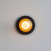 "Aureole" Wall Light - Black with Brass - (Outlet)