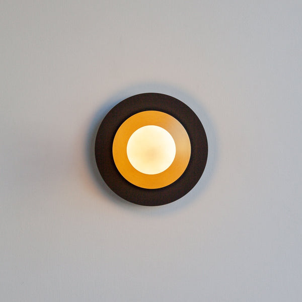 "Aureole" Wall Light - Black with Brass - (Outlet)