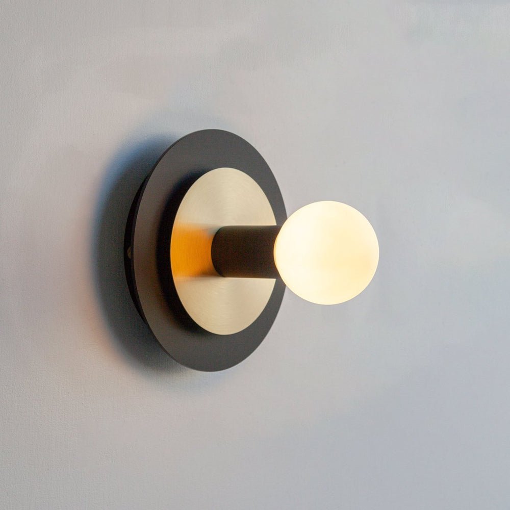 "Aureole" Wall Light - Black with Brass (Outlet)