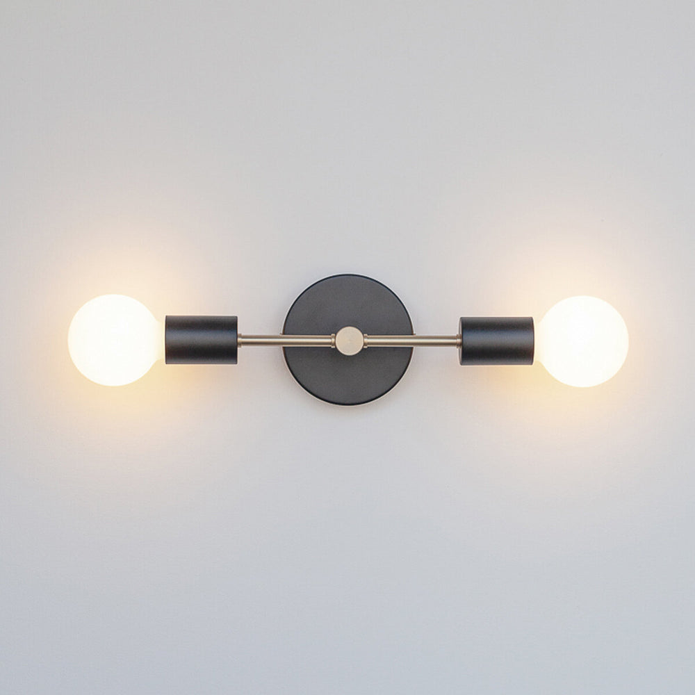 Double Arm Wall Light - Black