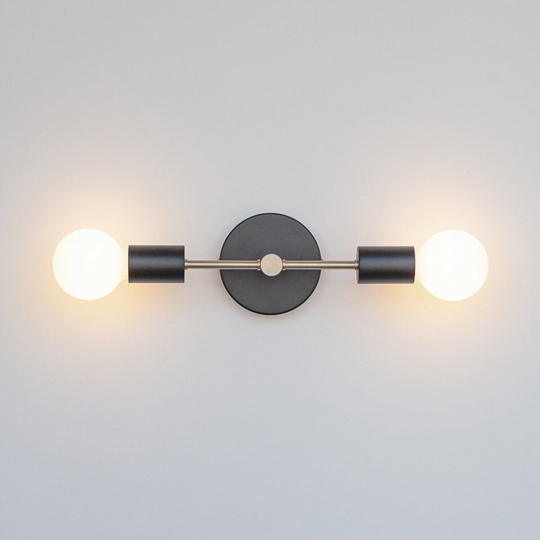 Double Arm Wall Light - Black