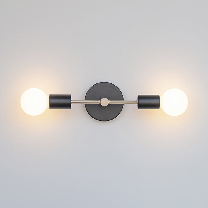 Double Arm Wall Light - Black