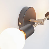 Double Arm Wall Light - Black