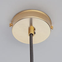 Clear Reeded Glass Globe Pendant Light