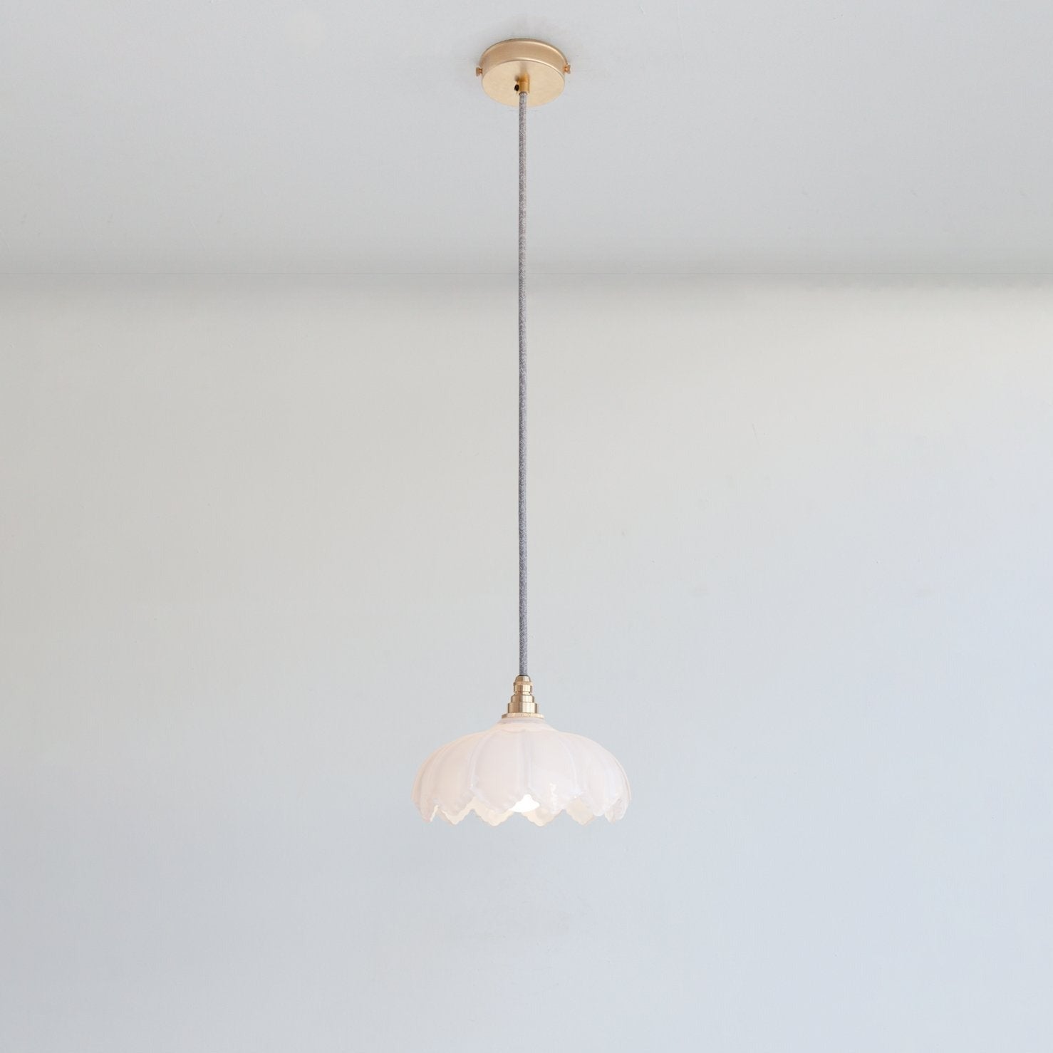 "Petal" Pendant Light - Opal Glass