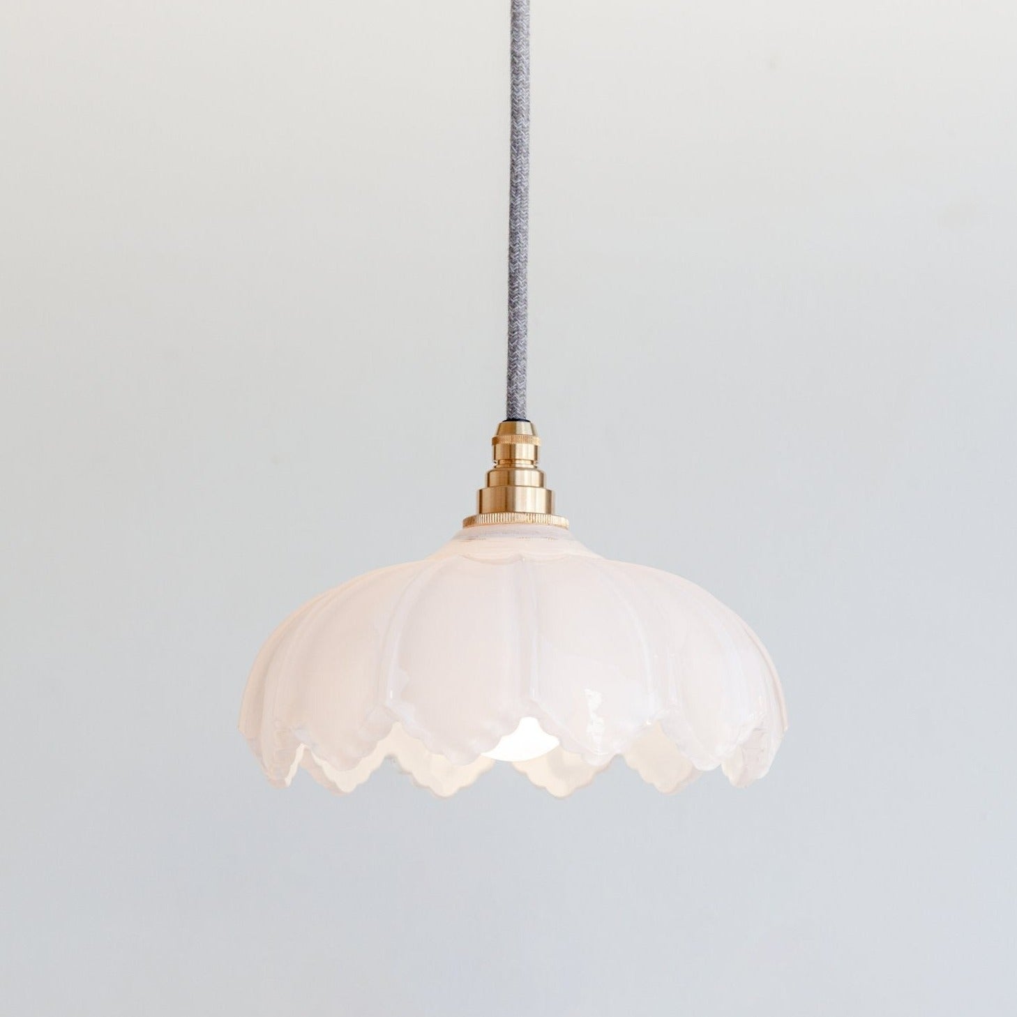 "Petal" Pendant Light - Opal Glass