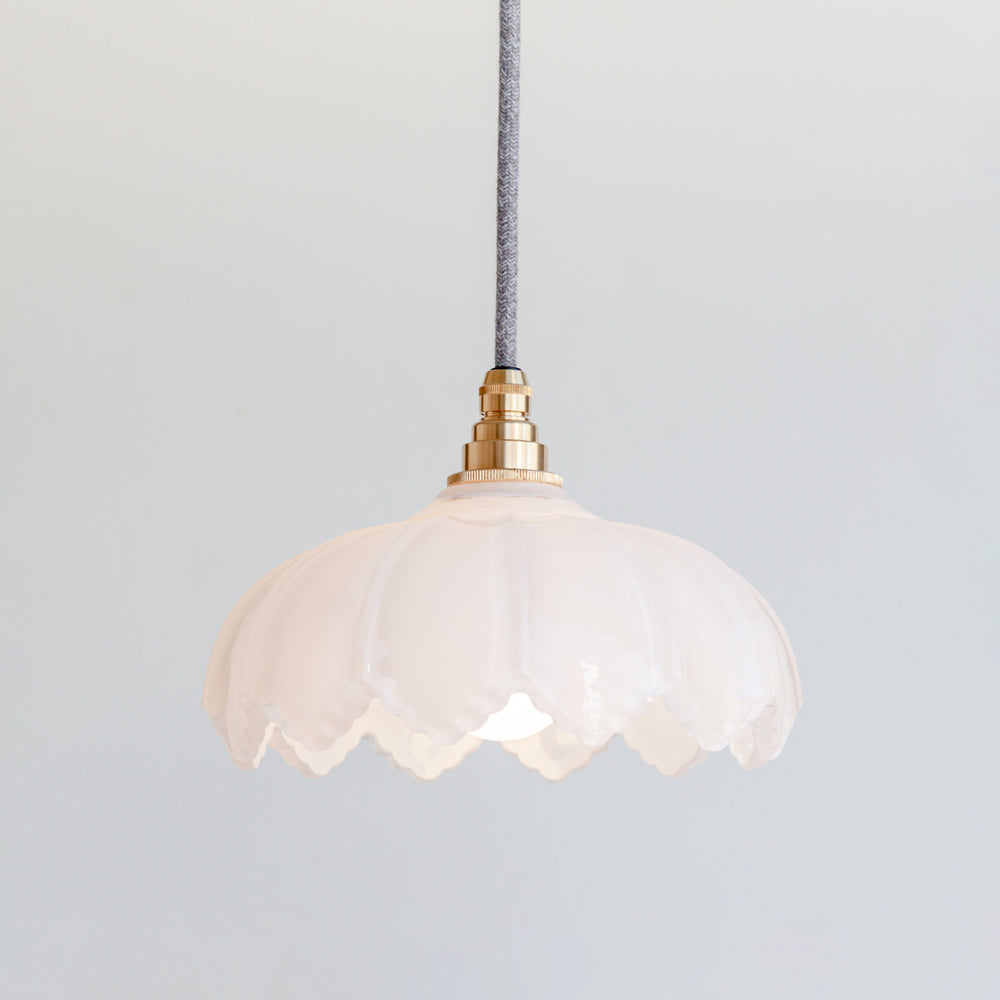 "Petal" Pendant Light - Opal Glass
