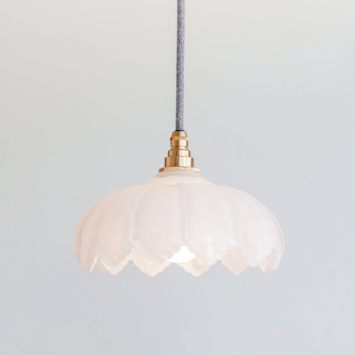 "Petal" Pendant Light - Opal Glass