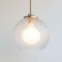 Large Diamond Glass Stemmed Pendant Light